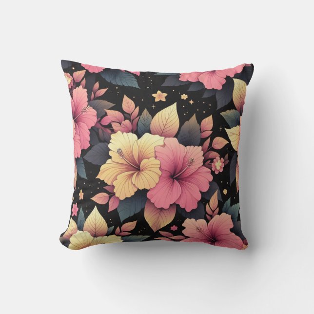 Happy Hibiskus Kissen (Vorderseite)