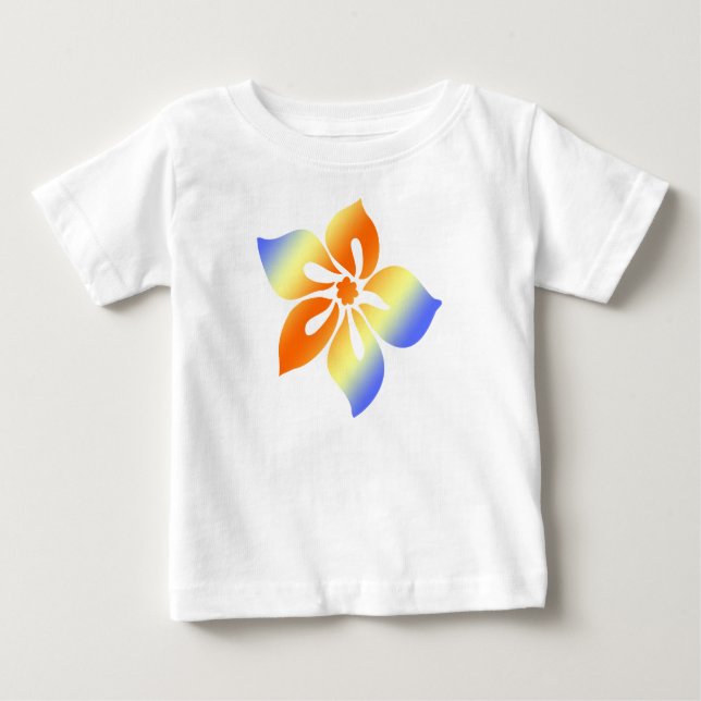 Happy Hibiskus Kleinkind T-Shirt (Vorderseite)