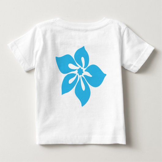 Happy Hibiskus Säugling T-Shirt (Rückseite)