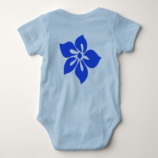 Happy Hibiskus Tropical Floral Baby Strampler (Rückseite)