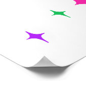 Happy Hindu Festival Moon and Stars Poster (Ecke)