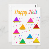 Happy Hindu Festival Moon and Stars Postkarte (Vorne/Hinten)