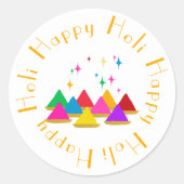 Happy Hindu Festival Moon and Stars Runder Aufkleber (Vorderseite)