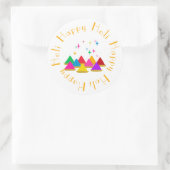 Happy Hindu Festival Moon and Stars Runder Aufkleber (Tasche)