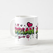 Happy Hippie Adrian 2 Kaffeetasse (Vorderseite Links)