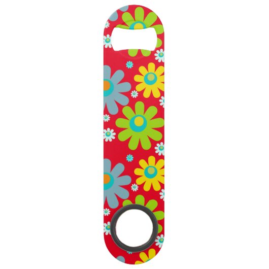 Happy Hippie Blume Speed Flaschenöffner (Vorderseite)