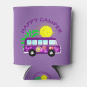 Happy Hippie Camper Van Fun farbenfrohe Grafik Dosenkühler (Vorderseite)