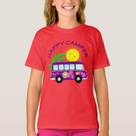 Happy Hippie Camper Van Fun farbenfrohe Grafik T-Shirt