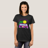 Happy Hippie Camper Van Fun farbenfrohe Grafik T-Shirt (Vorne ganz)