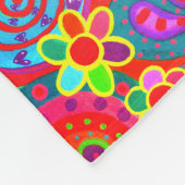 Happy Hippie Cat Sonnenbrille Peace Sign Blume Fleecedecke (Ecke)