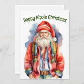 Happy Hippie Christmas Feiertagskarte (Vorne/Hinten)