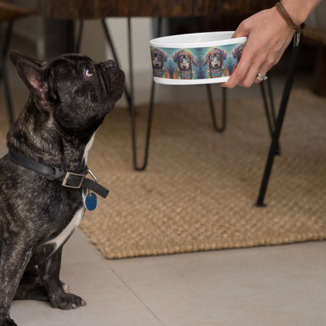 Happy Hippie Dackel Napf (Von Creator hochgeladen)