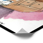 Happy Hippie Funny Poster von LT-Cartoon (Ecke)