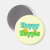 Happy Hippie Magnet (Vorderseite/Rückseite)