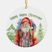Happy Hippie Weihnachtsdekoration Keramik Ornament (Vorne)