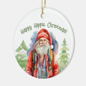 Happy Hippie Weihnachtsdekoration Keramik Ornament (Links)