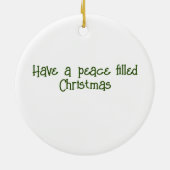 Happy Hippie Weihnachtsdekoration Keramik Ornament (Hinten)