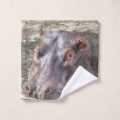 Happy Hippo Badhandtuch Set (Waschlappen)