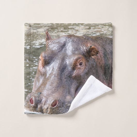 Happy Hippo Badhandtuch Set (Waschlappen)