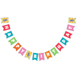 Happy Hippo Bunting Banner