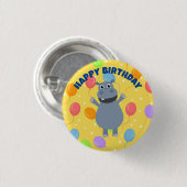 Happy Hippo Button (Vorne & Hinten)