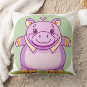 Happy Hippo Character Kissen (Decke)