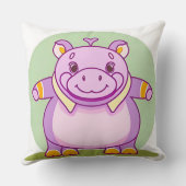 Happy Hippo Character Kissen (Rückseite)