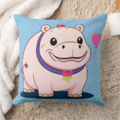 Happy Hippo Character Kissen (Decke)