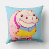 Happy Hippo Character Kissen (Rückseite)