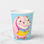 Happy Hippo Character Pappbecher (Rückseite)