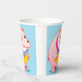 Happy Hippo Character Pappbecher (Rechts)