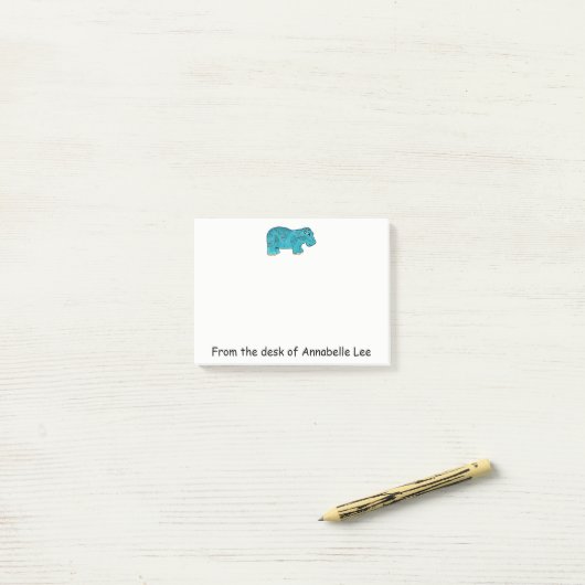 Happy Hippo Egyptian Notes Post-it Klebezettel (Auf Schreibtisch)