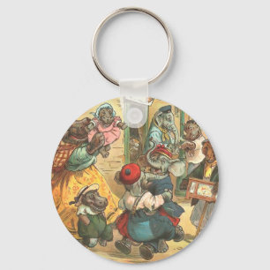 Happy Hippo Family Schlüsselanhänger