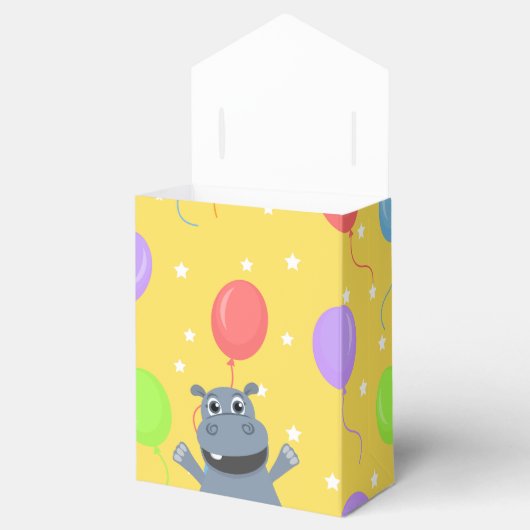 Happy Hippo Gastgeschenk Box Geschenkschachtel (Geöffnet)