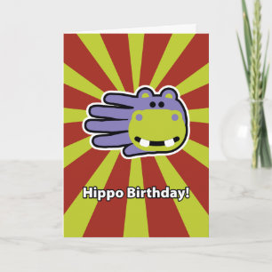 Happy Hippo Geburtstagskarte Karte