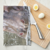 Happy Hippo Geschirrtuch (Viertel Falte)