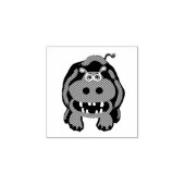 Happy Hippo Gummistempel (Prägung)