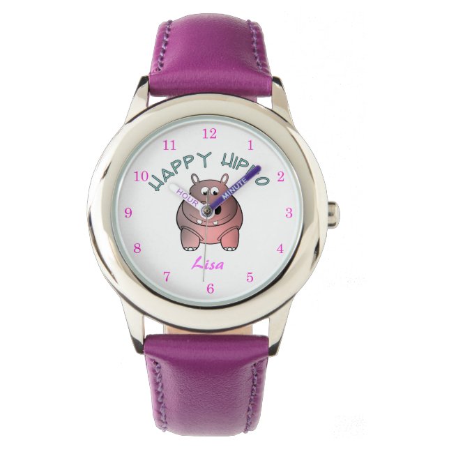 Happy Hippo Kid's Watch Armbanduhr (Vorderseite)