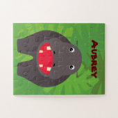 Happy Hippo Kleine Kinder Personalisiert Puzzle (Horizontal)