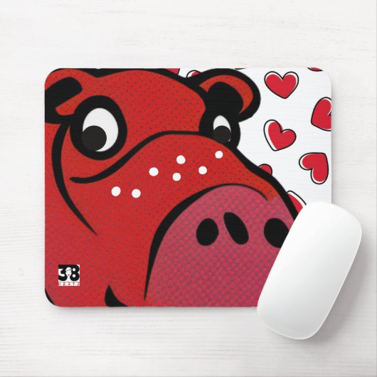 Happy Hippo Mousepad (Mit Mouse)