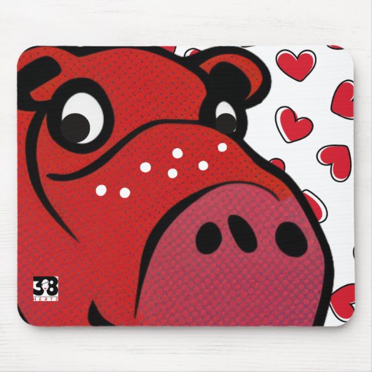 Happy Hippo Mousepad (Vorne)