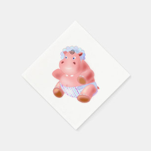 Happy Hippo Napkins Serviette