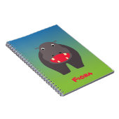 Happy Hippo Notebook Notizblock (Rechte Seite)