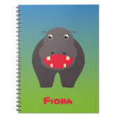 Happy Hippo Notebook Notizblock (Vorderseite)