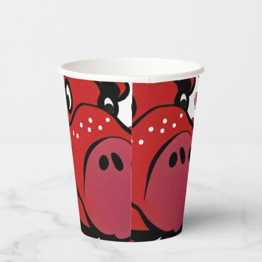 Happy Hippo Pappbecher (Rechts)