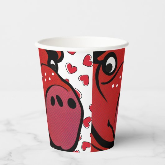 Happy Hippo Pappbecher (Vorderseite)