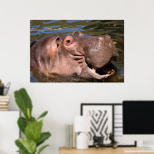 Happy Hippo Poster (Heimbüro)