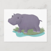Happy Hippo Postkarte (Vorderseite)