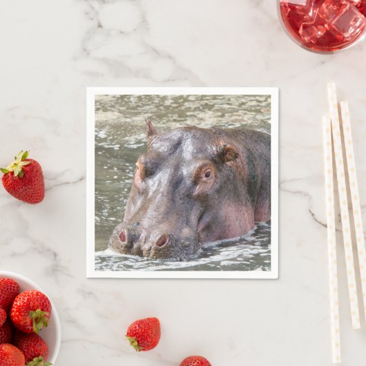 Happy Hippo Serviette (Beispiel)