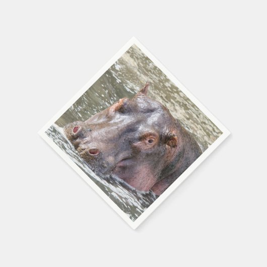 Happy Hippo Serviette (Ecke)